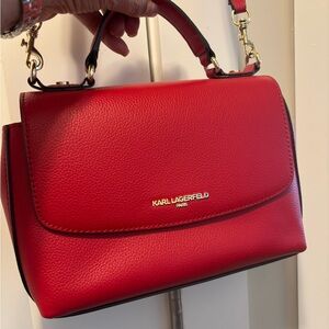 Karl Lagerfeld Vibrant Red Satchel